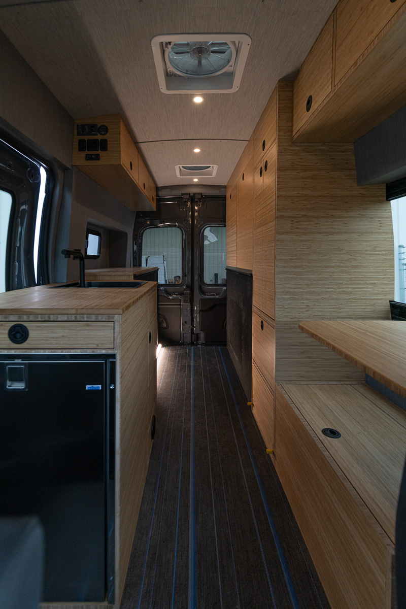 Interior of The Switchback by True North Custom Campers