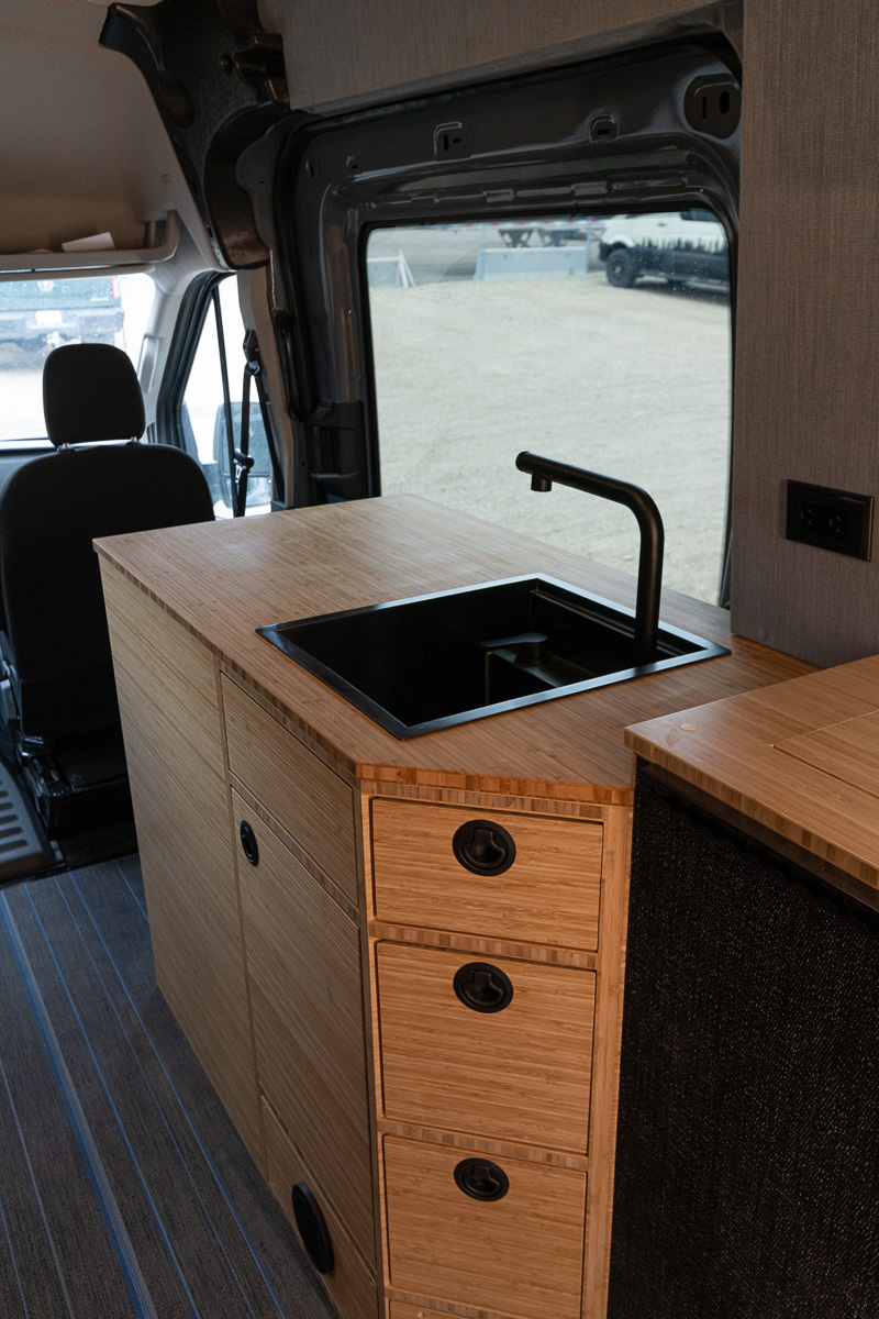 Interior of The Switchback by True North Custom Campers