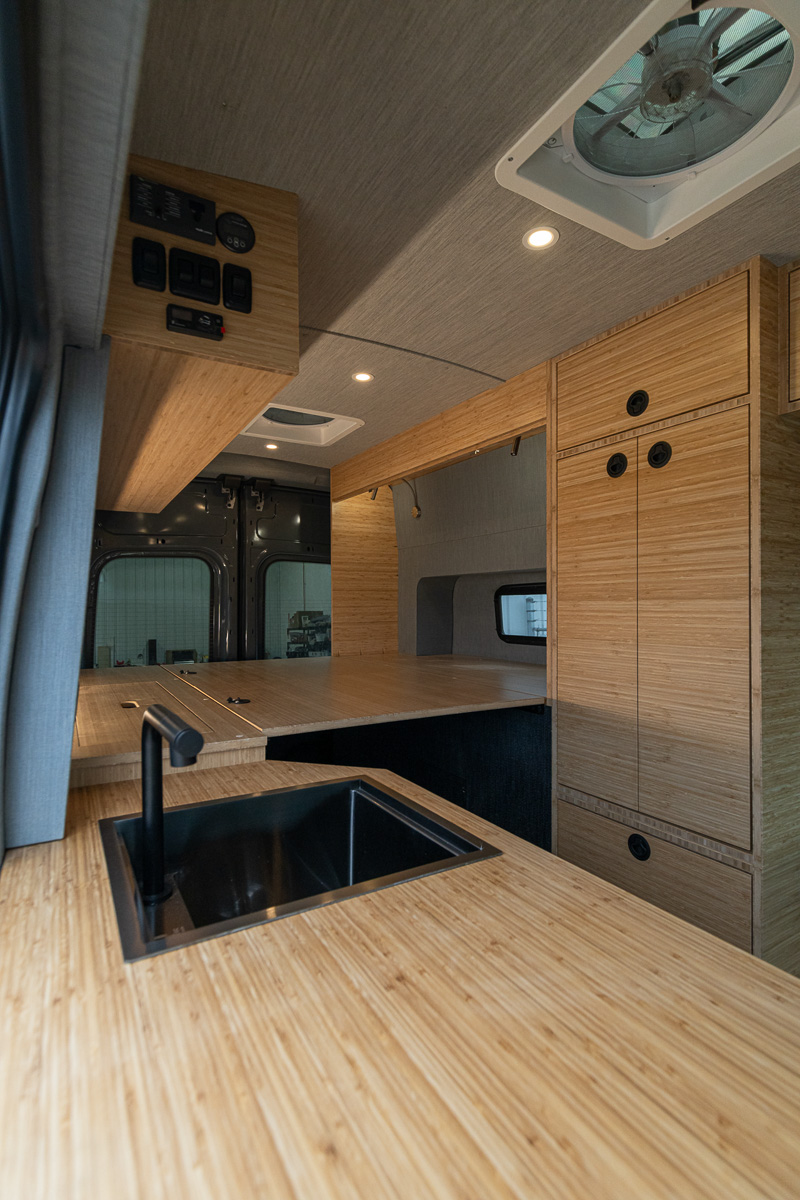 Interior of The Switchback by True North Custom Campers