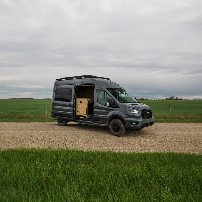 One of our Custom Campers on a Country Road